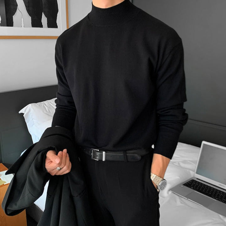 Feinstrick-Pullover – Tiefschwarz