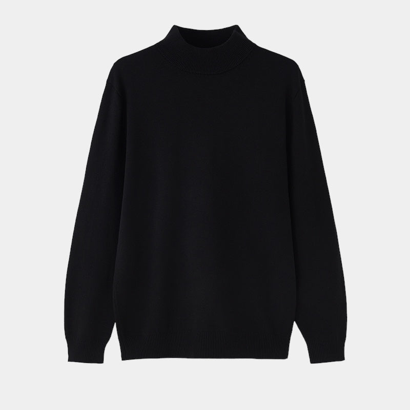 Feinstrick-Pullover – Tiefschwarz