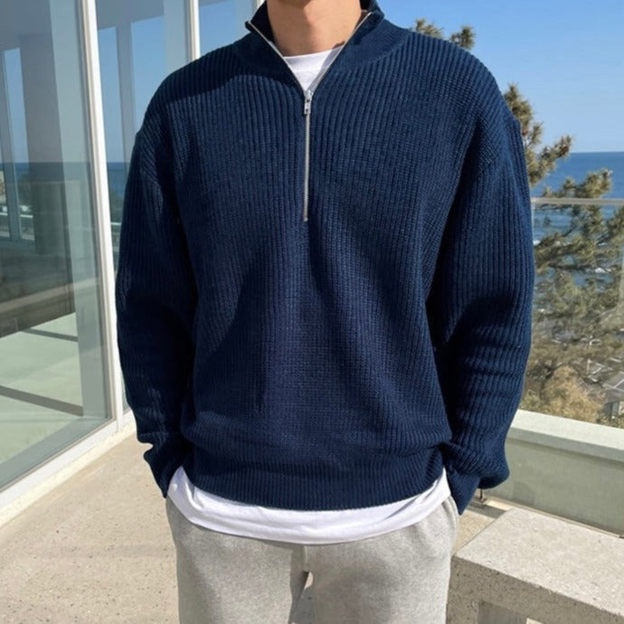Halbzip-Pullover – Strukturierter Look